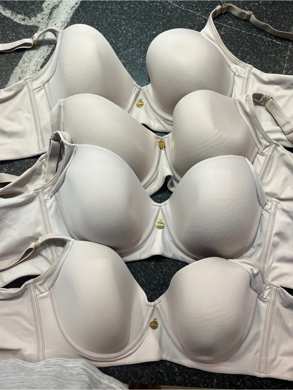 Victoria's Secret Leonisa Beige Padded Underwire Bra with Gold Charm